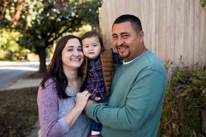 Grace Colato (J.D. ’18) with her husband and son